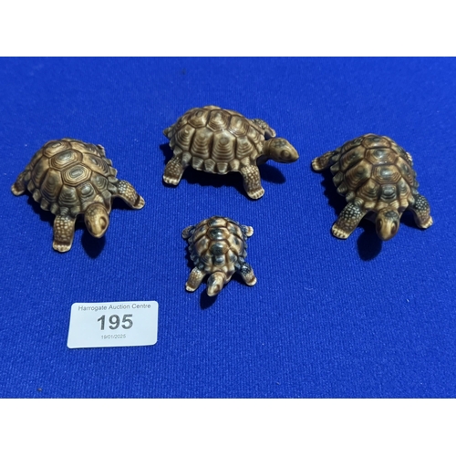 195 - 1960S WADE TURTLES TRINKET BOXES