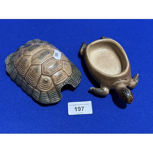 197 - LARGE RARE WADE TURTLE TRINKET BOX