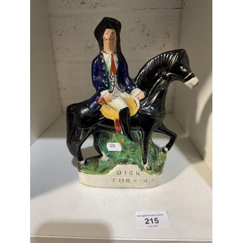 215 - DICK TURPIN STAFFORDSHIRE FLATBACK FIGURE