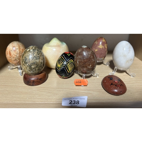 238 - SELECTION OF MARBLE EGGS