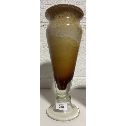 248 - VINTAGE MURANO LAVA GLASS EFFECT VASE