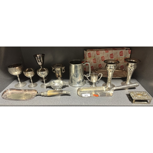 271 - LARGE SELECTION OF SILVER PLATE