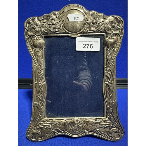 276 - EARLY VICTORIAN SILVER FRAMED PICTURE FRAME