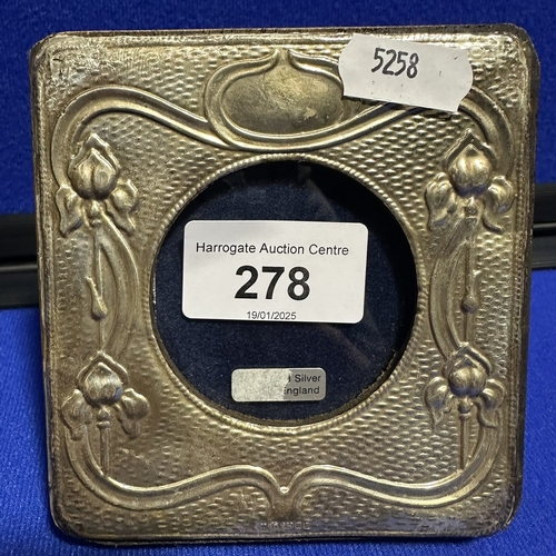 278 - EARLY VICTORIAN SILVER FRAMED PICTURE FRAME