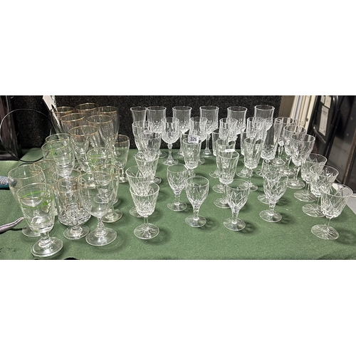 326 - LARGE SELECTION GLASSWARE INCLUDING CRYSTAL GLASS