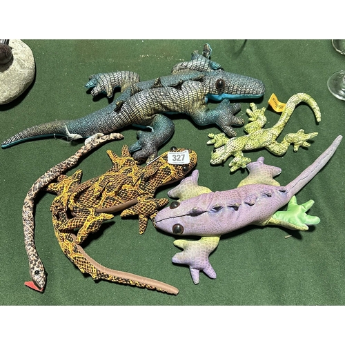 327 - ASSORTMENT OF CHILDRENS LIZARD TOYS