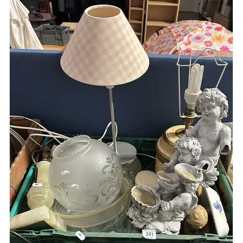 341 - MISCELLANEOUS LAMPS AND ORNAMENTS