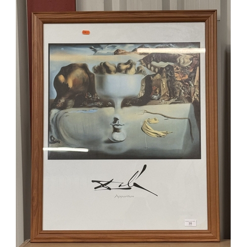 35 - FRAMED SALVADOR DALI STUDIO PRINT TITLED 