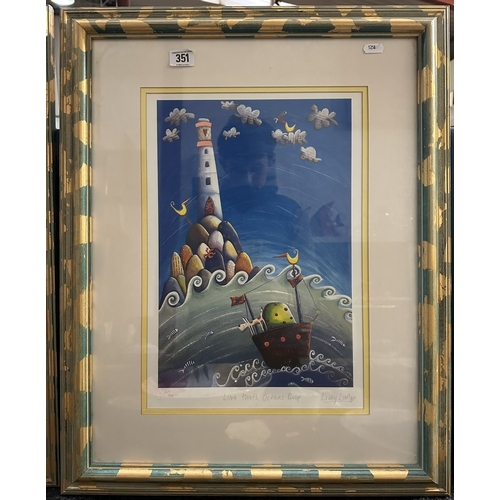 351 - LIMITED EDITION PRINT TITLED 'LOVE THAT'S OCEAN DEEP' SIGNED LIBBY LORD 367/500