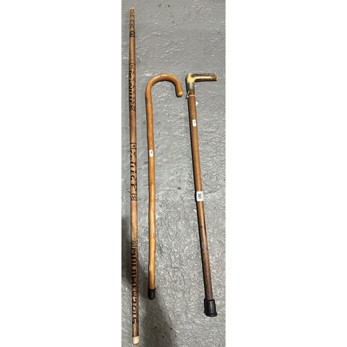 361 - THREE WALKING STICKS