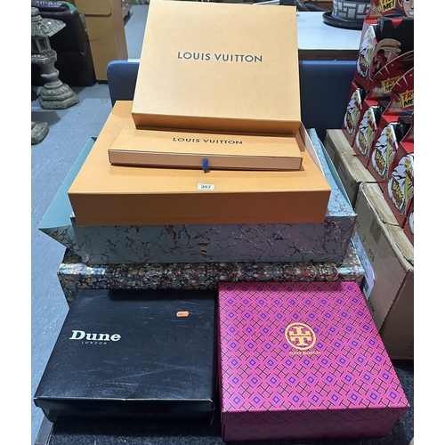 367 - SELECTION OF DESIGNER GARMENT BOXES