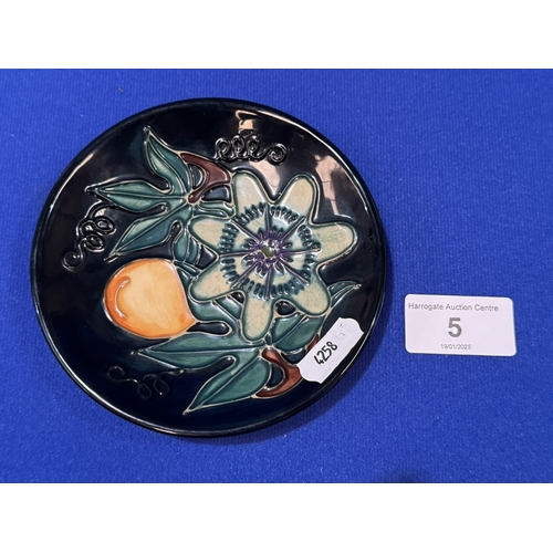 5 - MOORCROFT QUEENS CHOICE SMALL PLATE SIGNED ON BASE