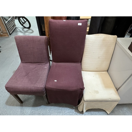 58 - THREE UPHOLSTERED CHAIRS