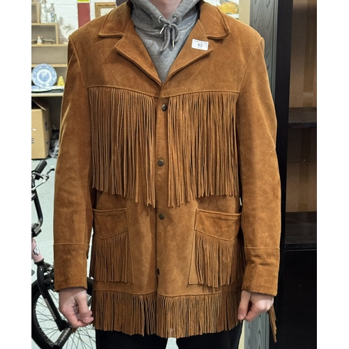 63 - SIZE 46 SUEDE LEATHER COWBOY JACKET