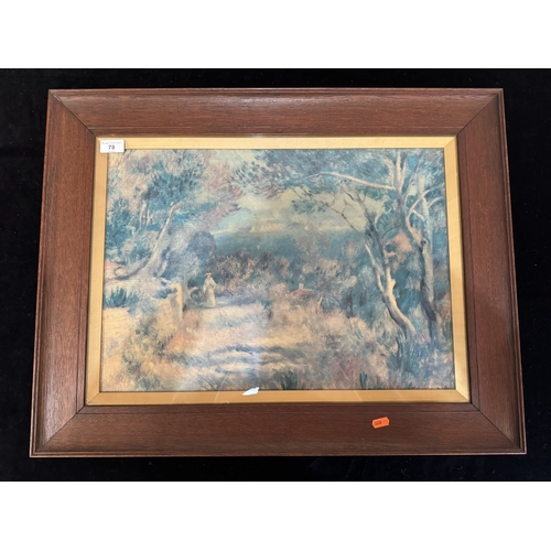 78 - FRAMED FAMOUS PRINT BY RENOIR