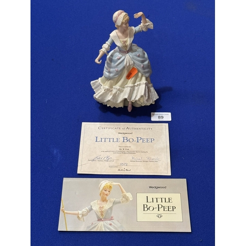 89 - WEDGWOOD FINE PORCELAIN LADY FIGURE “LITTLE BO-PEEP”