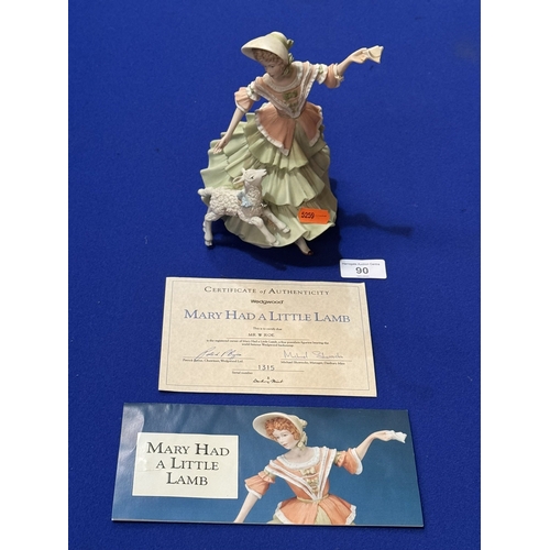 90 - WEDGWOOD FINE PORCELAIN LADY FIGURE 