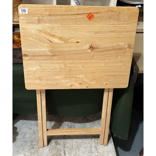 170 - SMALL BEECH FOLDING TABLE