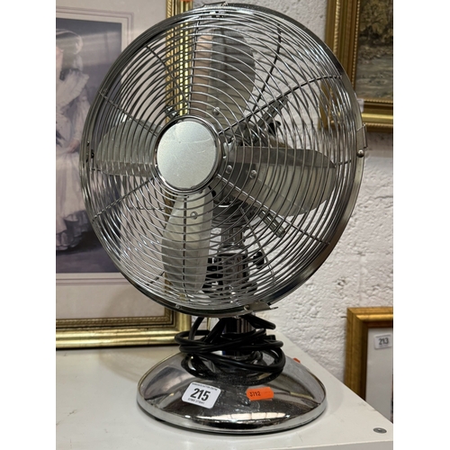 215 - MAPLIN 10” DESK FAN IN CHROME