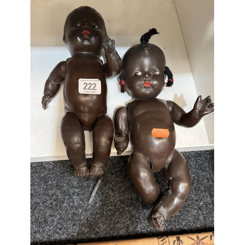 222 - TWO VINTAGE RELIABLE DOLLS MADE IN CANADA