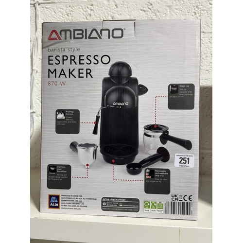 251 - BRAND NEW AMBIANO EXPRESSO MAKER