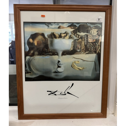 31 - FRAMED SALVADOR DALI STUDIO PRINT TITLED 