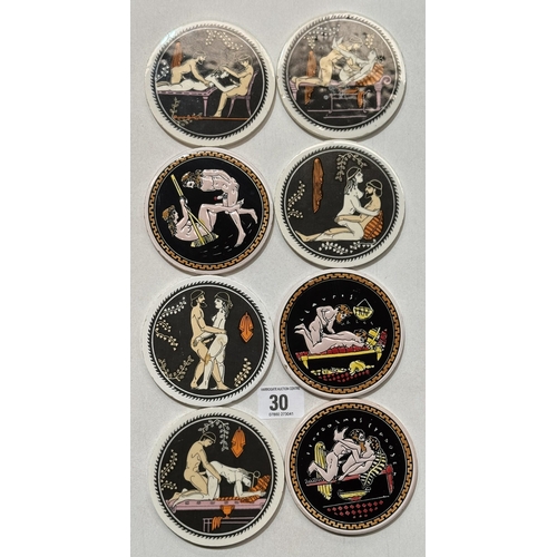 30 - SELECTION OF EROTIC COASTERS