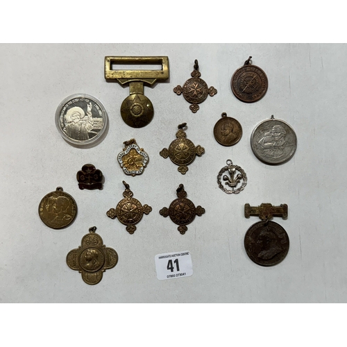 41 - SELECTION OF PENDANTS AND BADGES