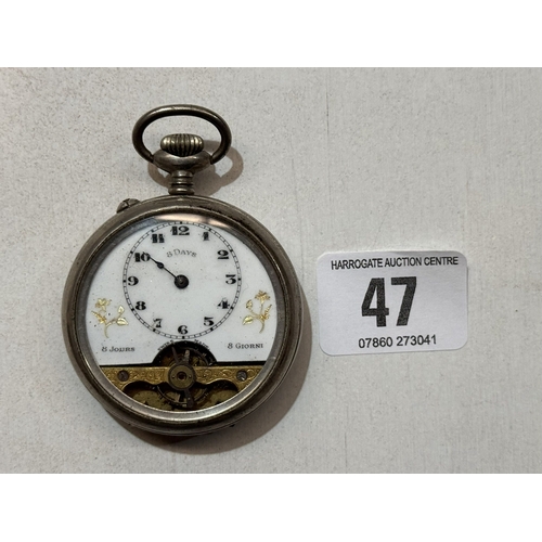 47 - ANCRE POCKET WATCH 8 JEWELS SWISS MADE