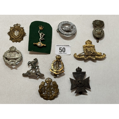 50 - SELECTION OF REGIMENT CAP BADGES