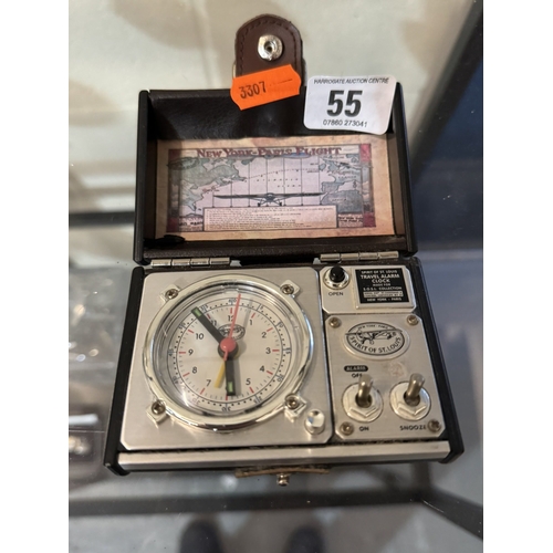 55 - VINTAGE OF ST LOUIS TRAVEL ALARM CLOCK