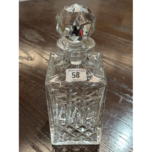 58 - ROYAL DOULTON CRYSTAL DECANTER