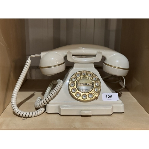 126 - ASTRAL WHITEHALL PUSH BUTTON TELEPHONE IN IVORY