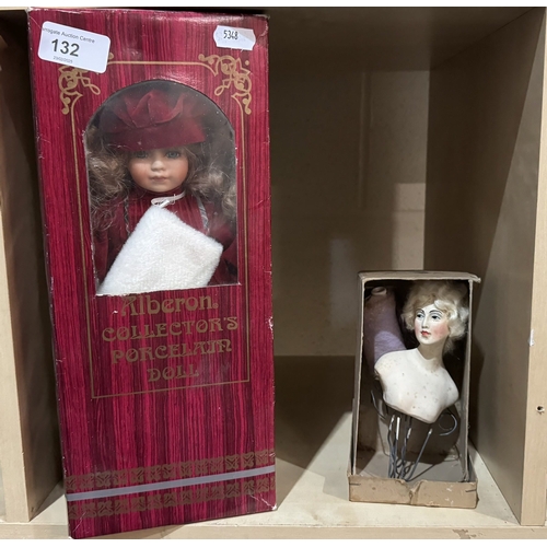 132 - VINTAGE DOLL AND BUST