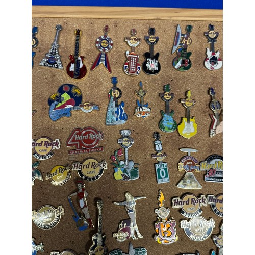 405 - LARGE COLLECTION OF HARD ROCK CAFE PINS FROM ACROSS THE WORLD