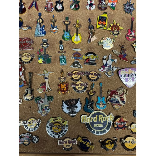 405 - LARGE COLLECTION OF HARD ROCK CAFE PINS FROM ACROSS THE WORLD