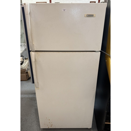 107 - WHITE WESTINGHOUSE FRIDGE FREEZER