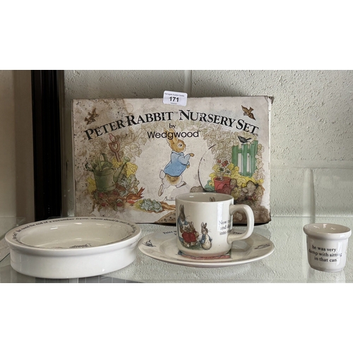 171 - PETER RABBIT NURSERY SET BY WEDGWOOD IN ORIGINAL BOX