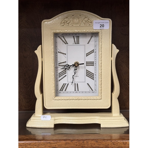 20 - ORNATE FRENCH STYLE QUARTZ CLOCK