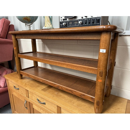 26 - SOLID OAK THREE TIER BOOKCASE