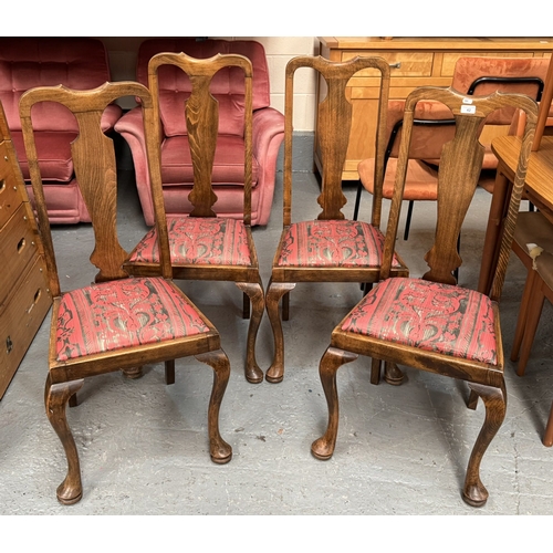 42 - SET OF FOUR OAK EDWARDIAN CHAIRS