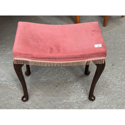 45 - VINTAGE DRESSING TABLE STOOL