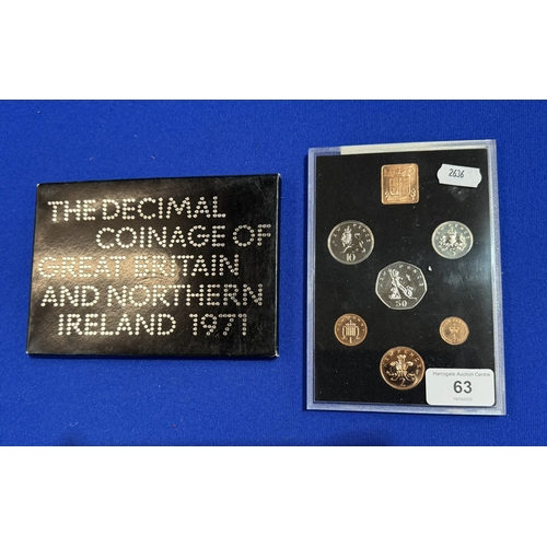 63 - 1971 ROYAL MINT SIX COIN PROOF SET