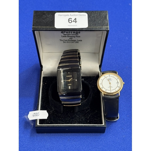 64 - GENTS RADO JUBILE WATCH AND ONE OTHER