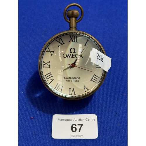 67 - BULLS EYE DESK TOP CLOCK