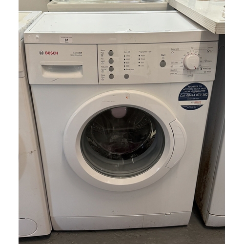 81 - BOSCH CLASSIXX SLIMLINE WASHING MACHINE