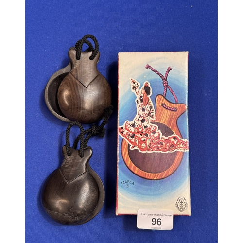 96 - PAIR OF BOXED CASTANETS