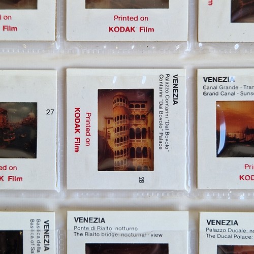60 - VINTAGE SOUVENIR PHOTO SLIDES AND GUIDES - VENICE, ATHENS ETC