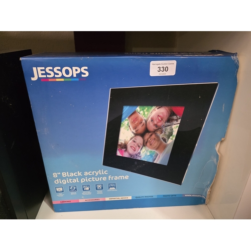 JESSOPS 8’ BLACK ACRYLIC DIGITAL PICTURE FRAME, IN BOX