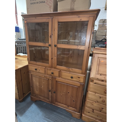 124 - DUCAL PINE KITCHEN CABINET